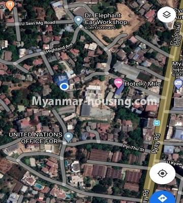 Myanmar real estate - land property - No.2544 - Paternal Land for sale in 7 Mile, Mayangone! - map