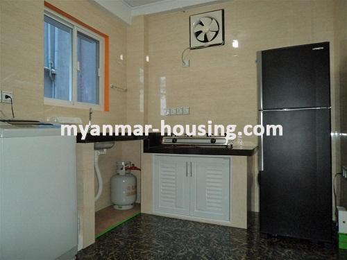 Myanmar real estate - for rent property - No.1747 - An apartment with the best decoration in Kamaryut! - View of the kitchen room.