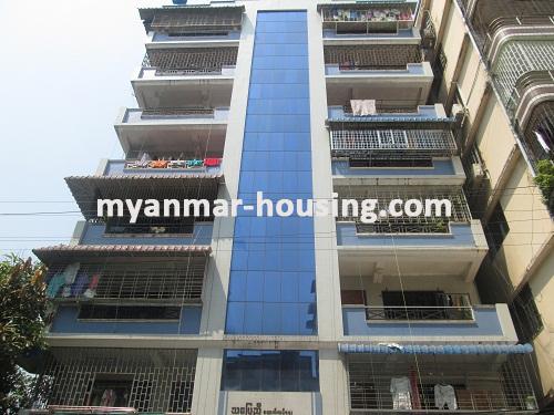 Myanmar real estate - for rent property - No.2103 - Good apartment for rent in Sanchaung! - View of the building.