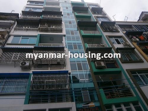 Myanmar real estate - for rent property - No.2376 - Condo for rent in downtown available! - Front view of the building.