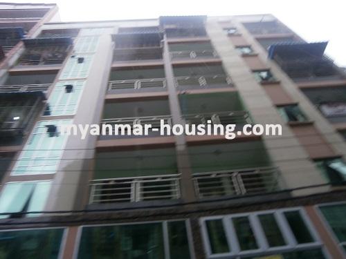 Myanmar real estate - for rent property - No.2377 - An apartment for rent in Kyaukdadar! - Front view of the building.
