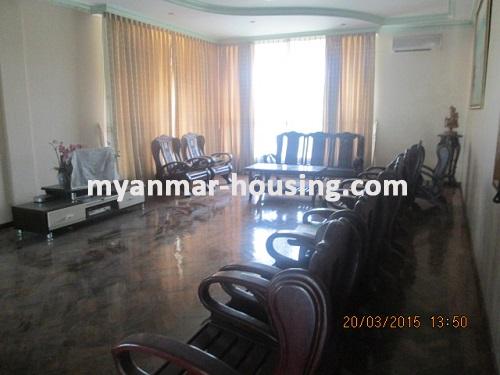 Myanmar real estate - for rent property - No.2456 - The House with Lake Behind Your House for A Nice View! - View of the living room.