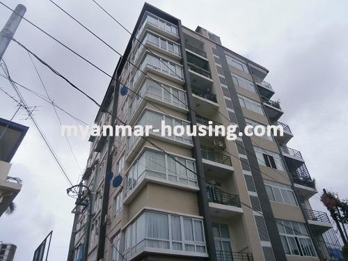 Myanmar real estate - for rent property - No.2496 - Condo near Inya lake for rent available! - Front view of the building.