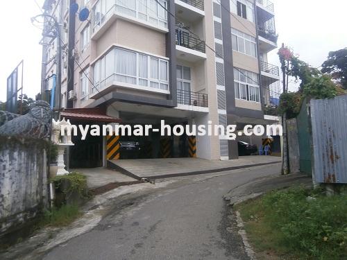 Myanmar real estate - for rent property - No.2496 - Condo near Inya lake for rent available! - View of the street.