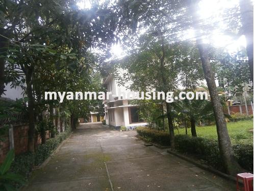Myanmar real estate - for rent property - No.2497 - House for rent in business area available! - Front view of the house.