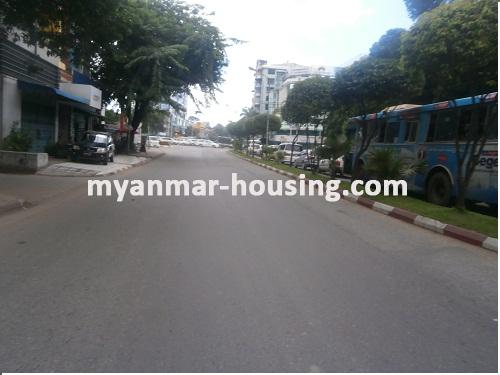 Myanmar real estate - for rent property - No.2497 - House for rent in business area available! - View of the road.