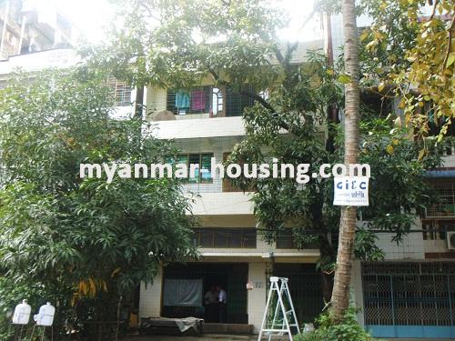 Myanmar real estate - for rent property - No.2610 - Fair price near strand road in Ahlone available! - Front view of the building.