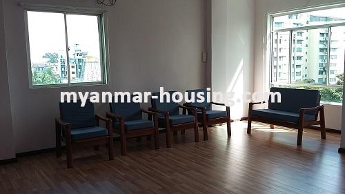 Myanmar real estate - for rent property - No.2635 - Good news for those who want to live near Dagon Centre II, Myaynigone, Sanchaung! - view of the living room