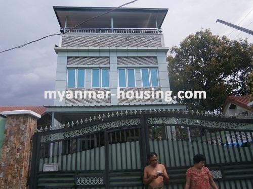 Myanmar real estate - for rent property - No.2646 - The splendid  landed house for rent in Hlaing! - the front view of building