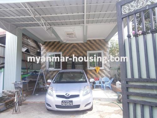 Myanmar real estate - for rent property - No.2646 - The splendid  landed house for rent in Hlaing! - the view of garage