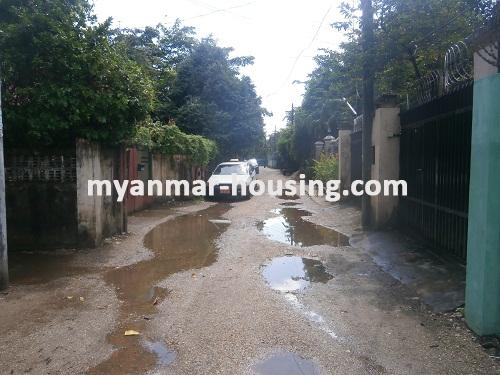 Myanmar real estate - for rent property - No.2646 - The splendid  landed house for rent in Hlaing! - the front view of the building