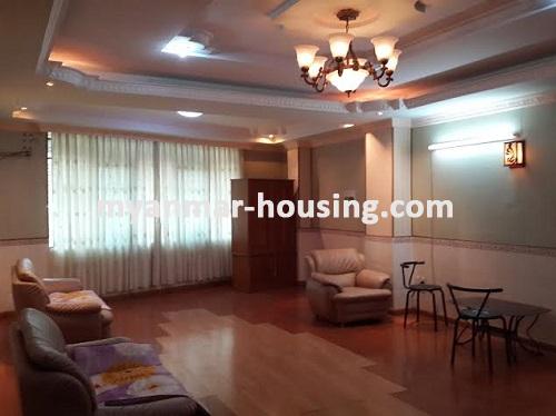 Myanmar real estate - for rent property - No.2647 - A beautiful condo to live in Kamaryut! - View of the living room.