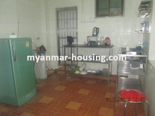 Myanmar real estate - for rent property - No.2774 - Ground Floor for rent suitable for Office near Hledan! - View of the kitchen room.