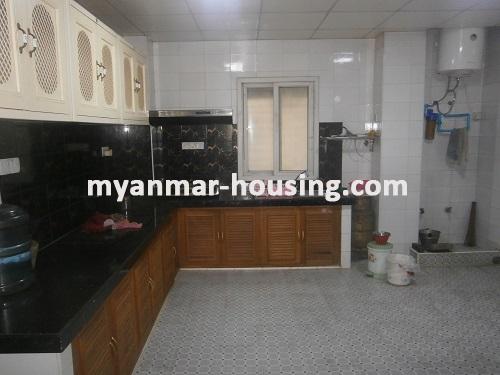 Myanmar real estate - for rent property - No.2776 - A spacious and suitable apartment for office near the former Office of Ministers! - View of the kitchen room.