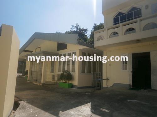 Myanmar real estate - for rent property - No.2778 - Landed house for rent in Mayangone ! - View of the Infront the building.