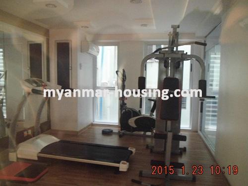 Myanmar real estate - for rent property - No.2887 - Fully furnished condo for rent with Internet service installed! - View of the Gym room.