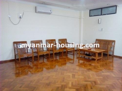 Myanmar real estate - for rent property - No.2890 - Very Clean room with  Fair Price near Junction Mawtin Shopping Mall! - View of the living room.