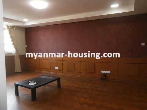 Myanmar real estate - for rent property - No.2909 - Well-decorated room located near Park Royal Hotel and 24-hours Minimarts Nearby! - Spacious Living Room