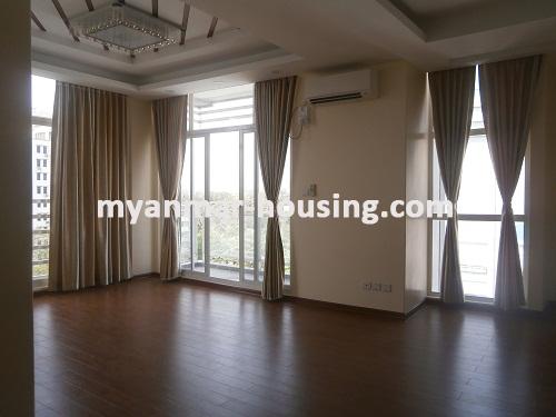Myanmar real estate - for rent property - No.2910 - Surrounded by Beautiful Scene and Newly Decorated Room-China Town! - View of the living room