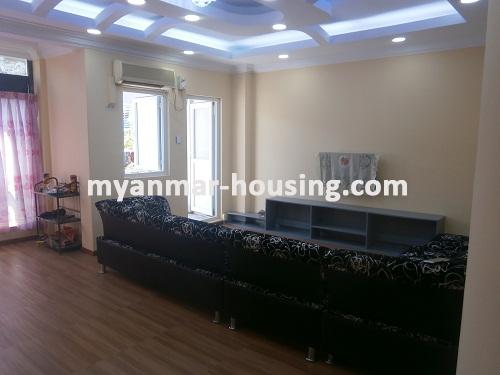 Myanmar real estate - for rent property - No.2914 - Ready to Stay Room located in the most well-known Area! - View of the living room
