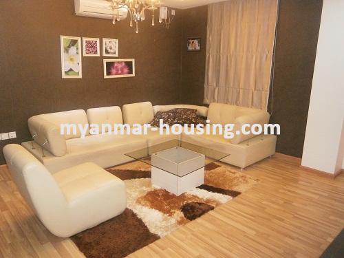 Myanmar real estate - for rent property - No.2918 - Modern Style Refurbished and furnidhed room located in China Town Area! - Living Room