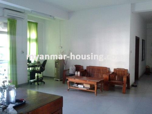 Myanmar real estate - for rent property - No.2961 - Condo for rent with reasonable price lcoated in Ahlone Township! - View of the living room.