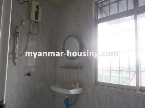 Myanmar real estate - for rent property - No.2962 - The Spacious Condo including Wi-Fi located near Sakura Tower! - View of the wash room.