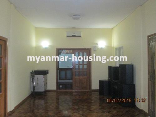 Myanmar real estate - for rent property - No.2973 - The landed house for rent with spacious compound in Mayangone! - View of the living room.