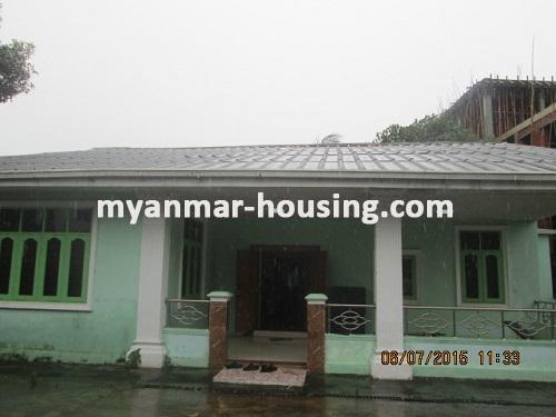 Myanmar real estate - for rent property - No.2973 - The landed house for rent with spacious compound in Mayangone! - View of the house.