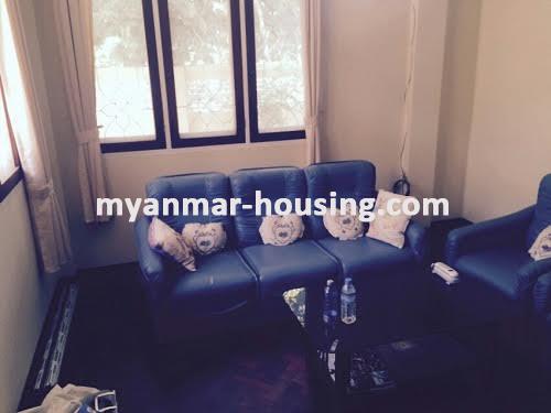 Myanmar real estate - for rent property - No.2974 - The landed house for rent in 7 mile! - View of the living Room.