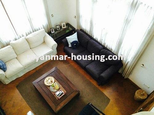 Myanmar real estate - for rent property - No.2986 - The landed house in the Pyayt Road in 7 mile, Mayangone! - View of the living room.