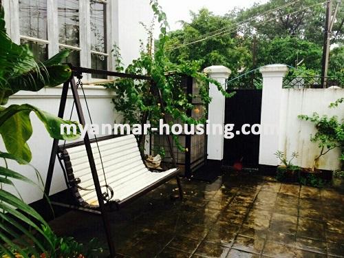 Myanmar real estate - for rent property - No.2986 - The landed house in the Pyayt Road in 7 mile, Mayangone! - View of the compound.
