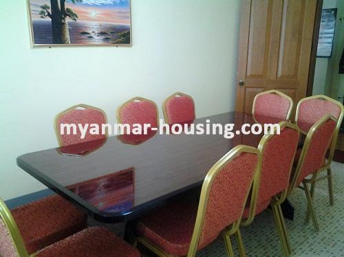 Myanmar real estate - for rent property - No.3003 - Spacious Room for Rent lcoated in Kabar Aye Villa Condominium! - View of dining room