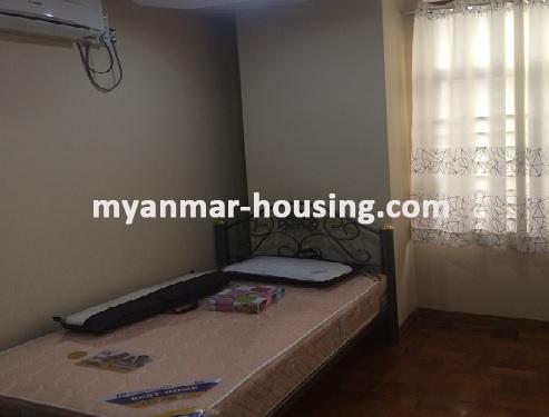 Myanmar real estate - for rent property - No.3047 - A convenient apartment for rent in Mingalar Taung Nyunt! - View of the bed room.