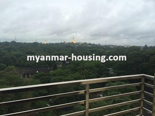 Myanmar real estate - for rent property - No.3047 - A convenient apartment for rent in Mingalar Taung Nyunt! - View of the Pagoda view.
