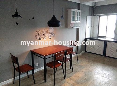 Myanmar real estate - for rent property - No.3212 - Luxurus decorated Condominium for rent in Muditar Housing - View of dining room