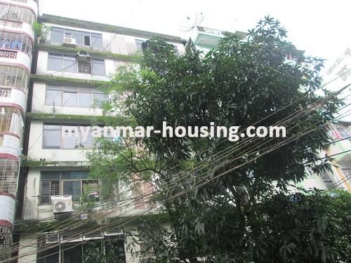 Myanmar real estate - for sale property - No.2685 - An apartment for sale near Dagon Center shopping mall in Sanchaung! - Front view of the building.