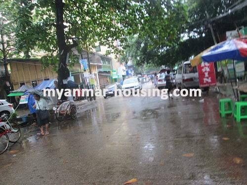 Myanmar real estate - for sale property - No.2704 - An apartment with well-renovated room available! - View of the street.