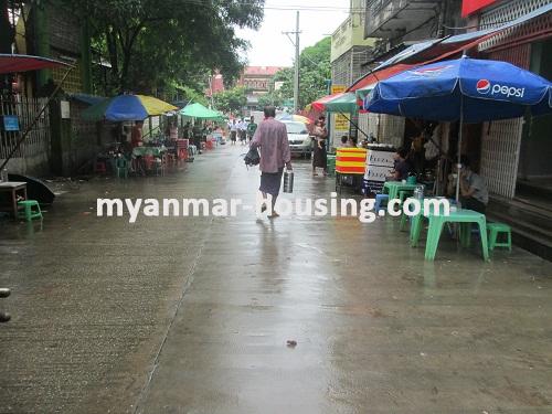 Myanmar real estate - for sale property - No.2705 - Well-decorated condo for sale available in downtown! - View of the street.