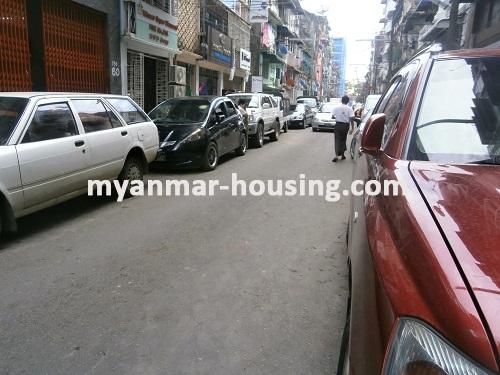 Myanmar real estate - for sale property - No.2761 - Two stroeys building for sale in Botahtaung! - View of the street.
