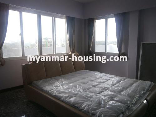 Myanmar real estate - for sale property - No.2766 - Condo for sale near Kan Taw Gyi Lake! - View of  the bed room.
