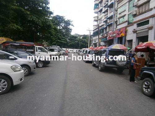 Myanmar real estate - for sale property - No.2767 - Condo for sale in expats area available! - View of the street.