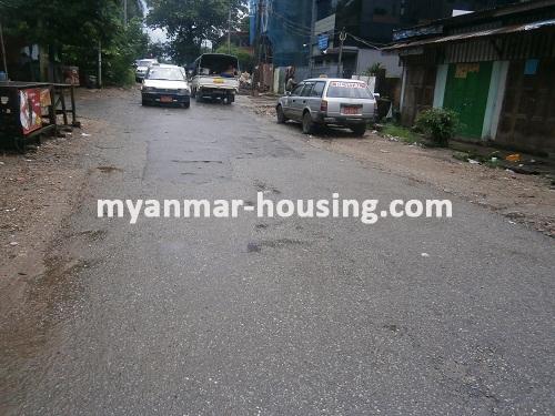Myanmar real estate - for sale property - No.2783 - An apartment with good price available near strand road! - View of the street.