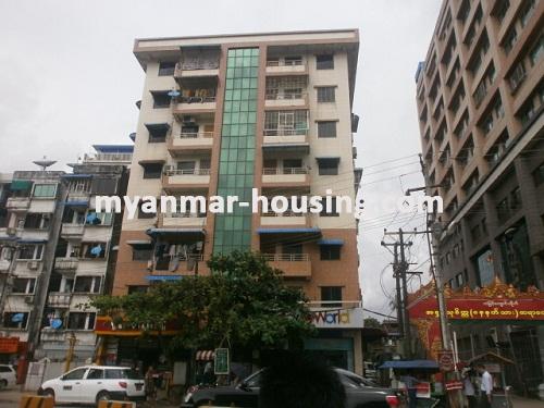 Myanmar real estate - for sale property - No.2836 - Condo for sale in business area! - Front view of the building.