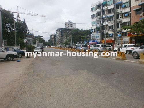 Myanmar real estate - for sale property - No.2836 - Condo for sale in business area! - View of the road.