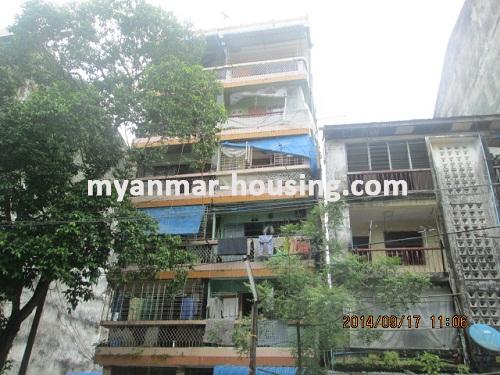 Myanmar real estate - for sale property - No.2841 - An apartment for sale with fair price in Ahlone! - Front view of the building.
