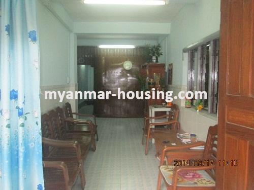 Myanmar real estate - for sale property - No.2841 - An apartment for sale with fair price in Ahlone! - View of the living room.