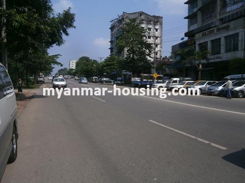 Myanmar real estate - for sale property - No.2893 - Condo located beside the main road for sale! - View of the street