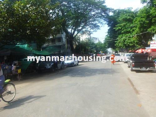 Myanmar real estate - for sale property - No.2921 - Apartment for sale in Kyeemyindaing. - View of the road.