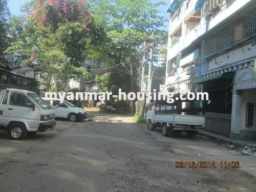 Myanmar real estate - for sale property - No.2925 - Ground floor for sale in Tarmway township. - View of the street.